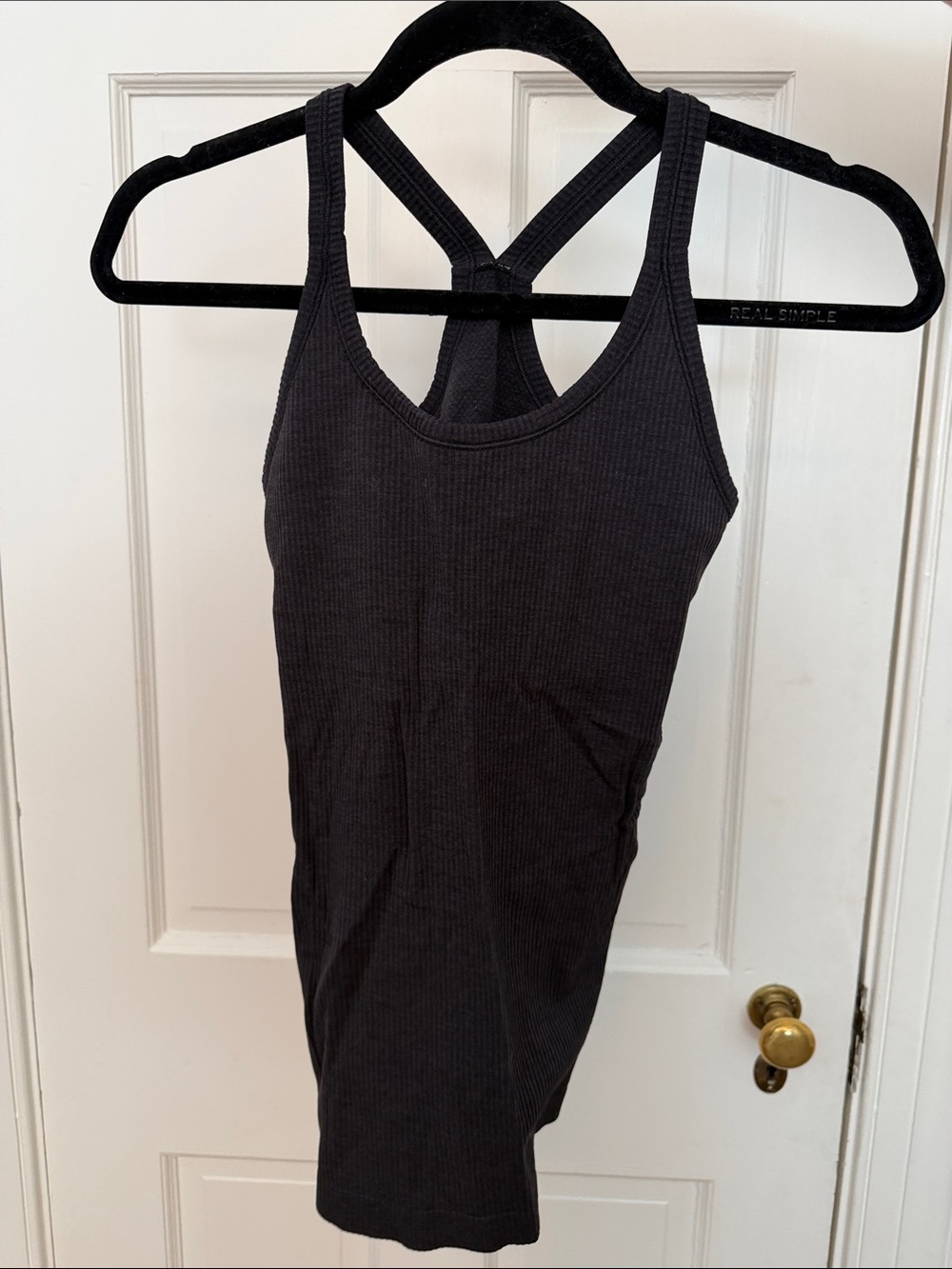 lululemon athletica Black Ribbed Racerback Tank